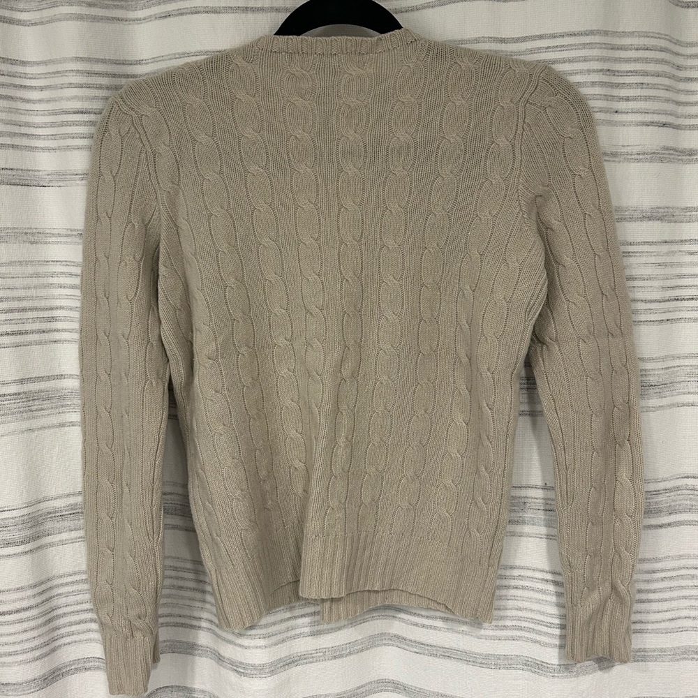 Ralph Lauren cable knit crewneck sweater - Beige/ cream - Picture 2 of 4